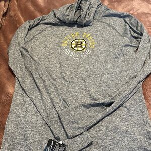 NHL Gray Long Sleeve Tee with Gold Logo